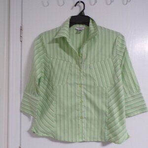 green stripe blouse
